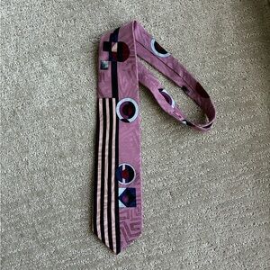 Carlo Palazzi Silk Tie-Retro 70’s/80’s Geometric Patterned